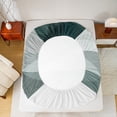 thumbnail image 5 of jejeloiu 3D Gradient Geometric Twin Sheet Sets,Modern Abstract Art Twin Fitted Sheet,Green White Ombre Flat Sheet For Kids,Ultra Soft Home Decor,3-Piece, 5 of 7