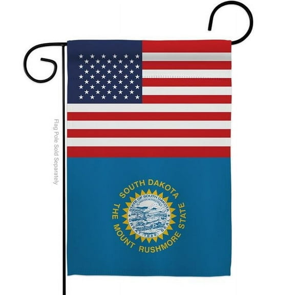 Americana Home & Garden G142800-BO 13 x 18.5 in. USA South Dakota American State Vertical Garden Flag with Double-Sided House Decoration Banner Yard Gift