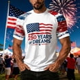 thumbnail image 2 of American Flag Stars Stripes Shirts Men 4th of July Patriotic T-Shirts red White and Blue Shirt Cute Graphic USA Flag Tops, 2 of 4