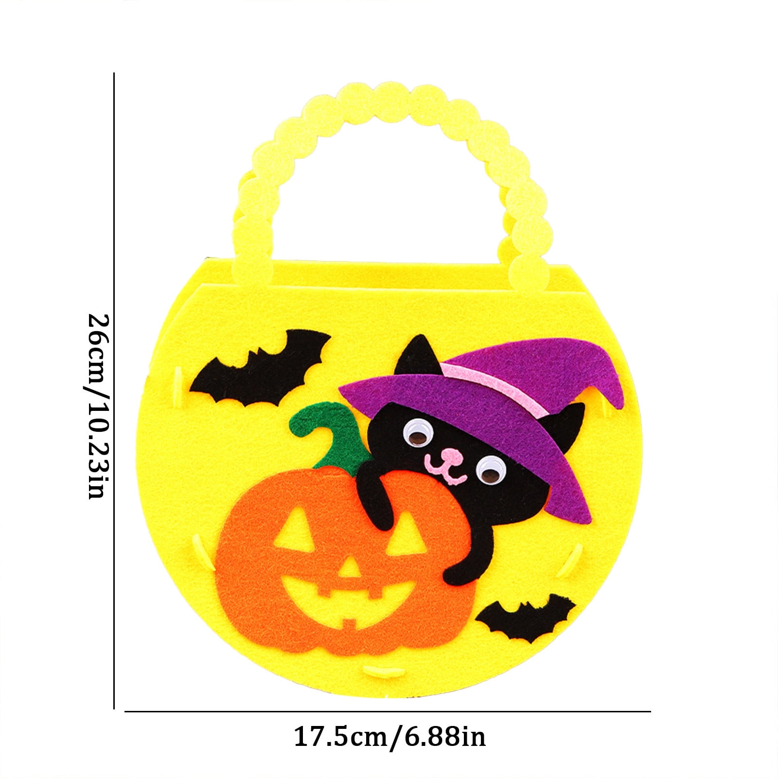 Seau à Bonbons Citrouille Halloween - Plastique Léger - Poignée Pratique - Déco Maison Ou Jardin - Pour Enfants