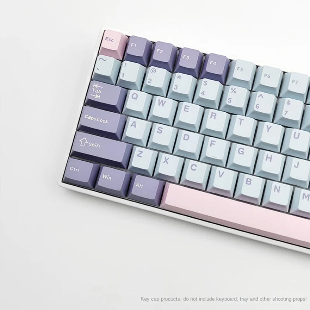 Zeiwohndc 126Keys PBT Keycaps Set Double Shot Macaron for Mechanical Keyboards