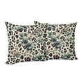 thumbnail image 5 of Ambesonne Leopard Print Throw Pillow Cover Pack of 2, Bold Eucalyptus Leaf, 2 Pcs-20"x20", Camel and Laurel Green, 5 of 5