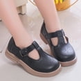 thumbnail image 2 of GiLiling Girls Mary Jane Dress Shoes, Perforated PU Leather T-Strap Flats with Adjustable Buckle, Non-Slip Rubber Sole Casual School Party Footwear (Black, 9-9.5 Years), 2 of 5
