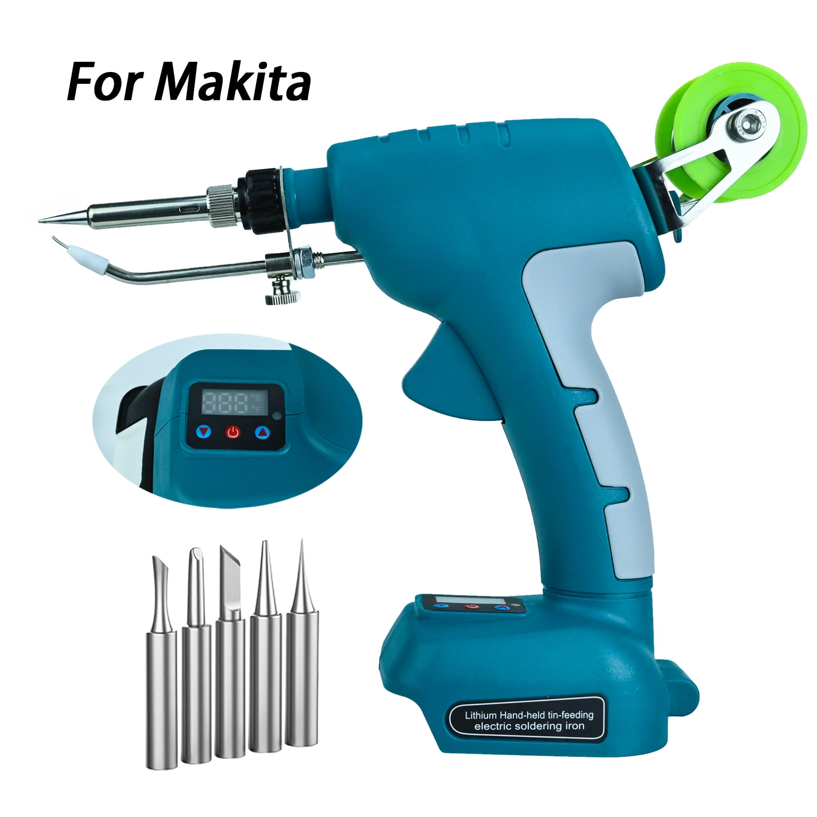 75W Electric Solder Gun Cordless Soldering Iron Kit with Digital Display Fast Welding Tools for Ma*kita 18V Battery