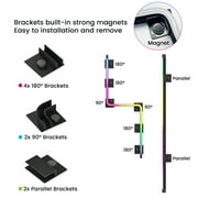 Vetroo Magnetic ARGB LED Strips 5V 3PIN for PC Aura SYNC, Gigabyte RGB Fusion, MSI Mystic Light Sync