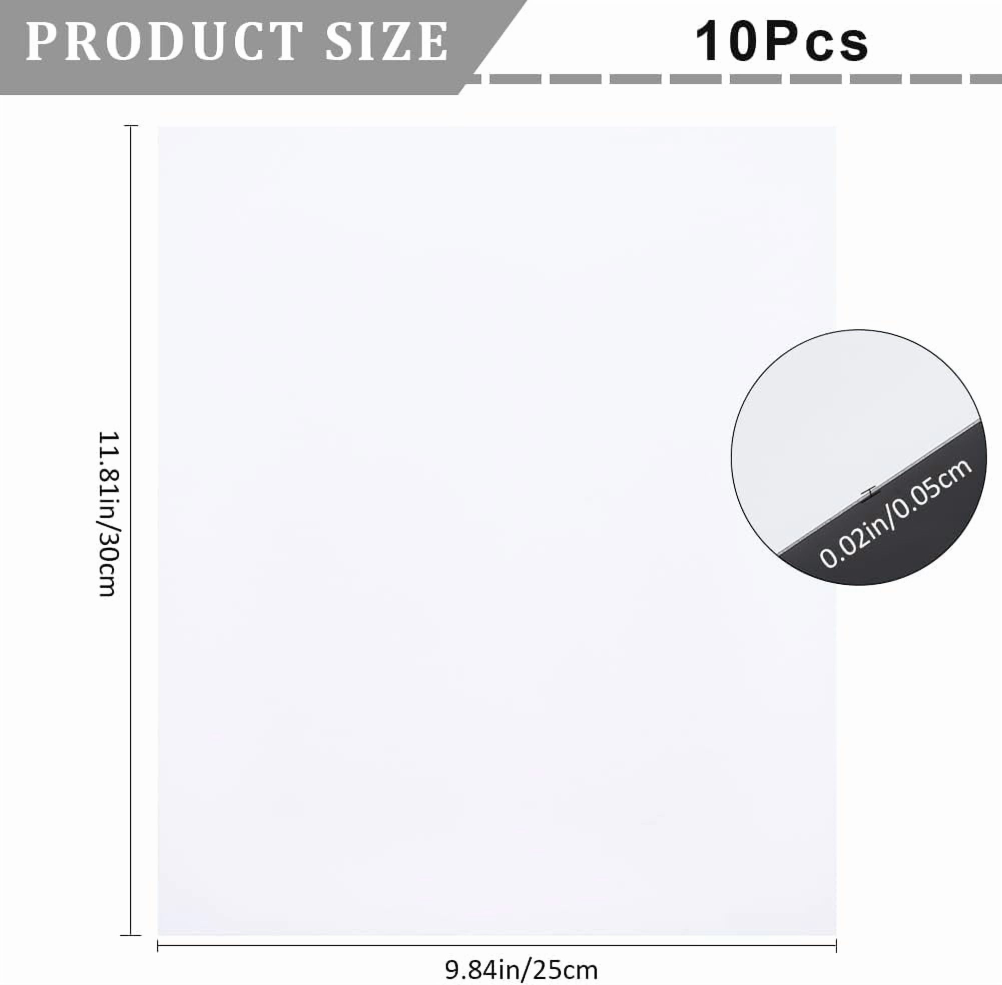 10pcs Aluminum Heat Transfer Printing Blank Bndicator Plate White 300x200x0.5mm