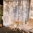 thumbnail image 5 of 6m/3m LED Curtain Icicle String Lights 8 Modes Christmas Fairy Lights Garland Outdoor Home for Wedding Party Garden Decoration, 5 of 5