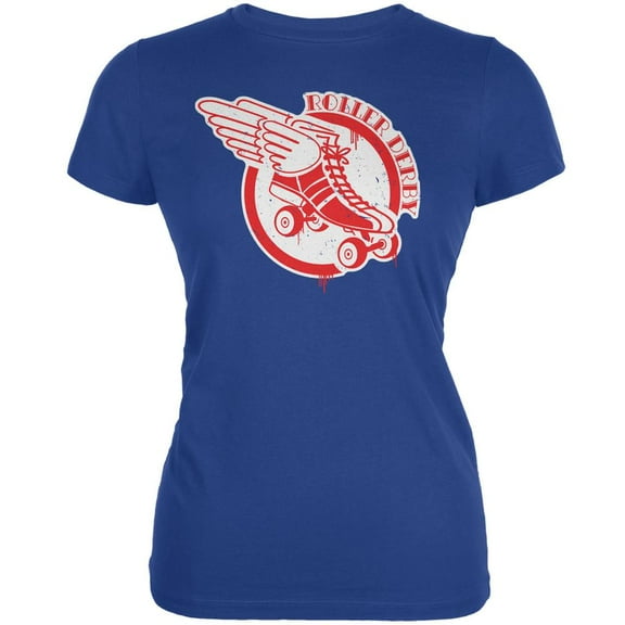 Roller Derby Flying Skate Royal Juniors Soft T-Shirt - 2X-Large