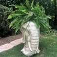 thumbnail image 2 of Homestyles Antique White Elephant Muggly Mascot Animal Statue Planter Pot, 2 of 4