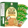 thumbnail image 1 of AMAZIN CHOICES COCO Crunch Coconut Crackers. Non-GMO, Gluten-Free & Vegan Snacks for Kids. Healthy Asian Snacks. Plant-based, Crispy Coconut Chips. Snack Viet - Pack of 14 (190 grams), 1 of 7