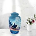 thumbnail image 6 of Cowboy Memorial Urn For Men And Woman - Blue Urns For Human Ashes Adult Man - 10 Inch 1 Large Cremation Urn For Male & Female - Small Keepsake Urns For Human Ashes For Mother Set Of 4, 3 Inch, 6 of 7