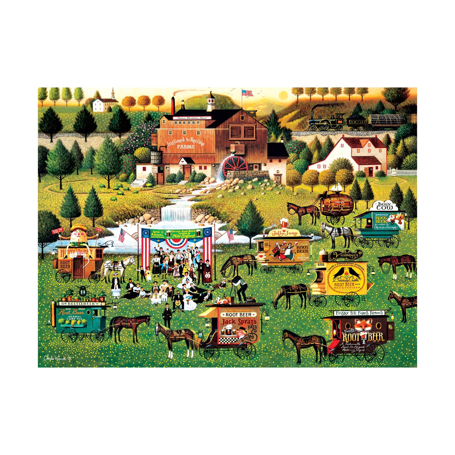 Buffalo Games 1000 Piece Puzzle, C Wysocki: Rally at Dandelion Mill