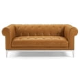 thumbnail image 5 of Modway Idyll Tufted Button Upholstered Leather Chesterfield Loveseat in Tan, 5 of 8