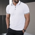 thumbnail image 2 of HCNTES Men's Golf Polo Shirts Short Sleeve Moisture Wicking Golf Shirts for Men,L White, 2 of 5