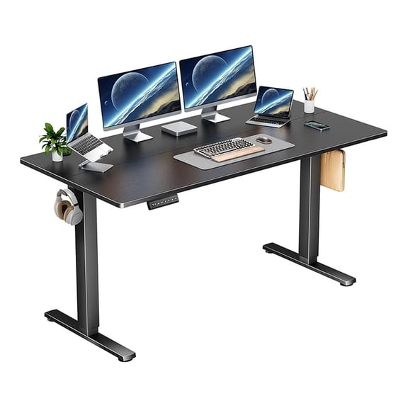 Electric Height Adjustable Standing Desk, 40x24 Inches, Ergonomic Sit-to-Stand Rising Computer Table for Home Office
