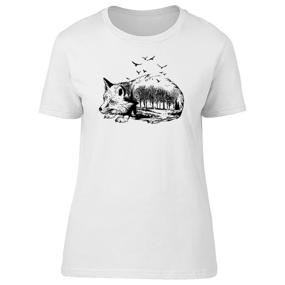 Lying Fox Landscape T-Shirt Men -Image by Shutterstock, Male Small