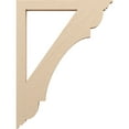 thumbnail image 3 of Ekena Millwork 3 1/2"W x 36"D x 48"H Olympic Traditional Rough Cedar Woodgrain TimberThane Bracket, Primed Tan, 3 of 6
