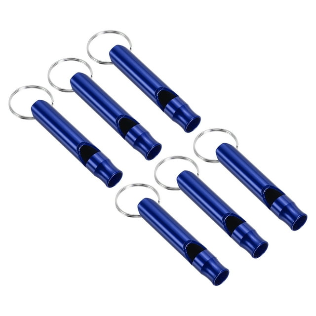 Unique Bargains Sifflet de Survie, Lot de 6 Sifflets de Sécurité Sonores pour la Randonnée, Bleu