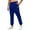 Blue, variant on Afuyipoi Pants for Men, Sporty Pockets Elastic Waist Tight - Fitting Solid Casual Jogger Pants Navy M