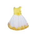 thumbnail image 2 of DPOIS Kids Flower Girls Dress Tulle A-Line Princess Dress Formal Prom Party Ball Gown Yellow 10, 2 of 7