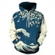 thumbnail image 3 of Sudadera con capucha para hombre y mujer, con estampado 3D de la gran ola de Kanagawa, ciruelo en flor, estilo japonés, tallas S a 3XL, 3 of 5