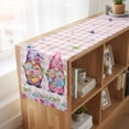 thumbnail image 6 of Table Runners 90 Inches Long Dress Scarves, Spring Gnomes Farmhouse Coffee/Dining/Kitchen Table Runner for Living Room, Botanical Flowers Leaf Pink Buffalo Check 13x90 Inch, 6 of 9