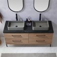 thumbnail image 5 of Trento 60" Double Concrete Sink Bath Vanity in North American Oak with Mirror, 5 of 12