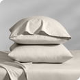 thumbnail image 1 of Bare Home Percale Weave Pillowcase Set - 300 Thread Count - 100% Organic Cotton - Standard, French Beige, 1 of 4