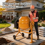 SUGIFT 4.2 Cu Ft 1/2 HP Portable Electric Concrete Cement Mixer with Wheels