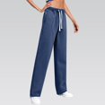 thumbnail image 6 of Sweatpants Jeans for Women Wide Leg High Waisted Baggy Pants Straight Leg Denim Pants Stretchy Trousers with Pockets Perfect for Gym Sessions Coffee Runs Red XXL, 6 of 7