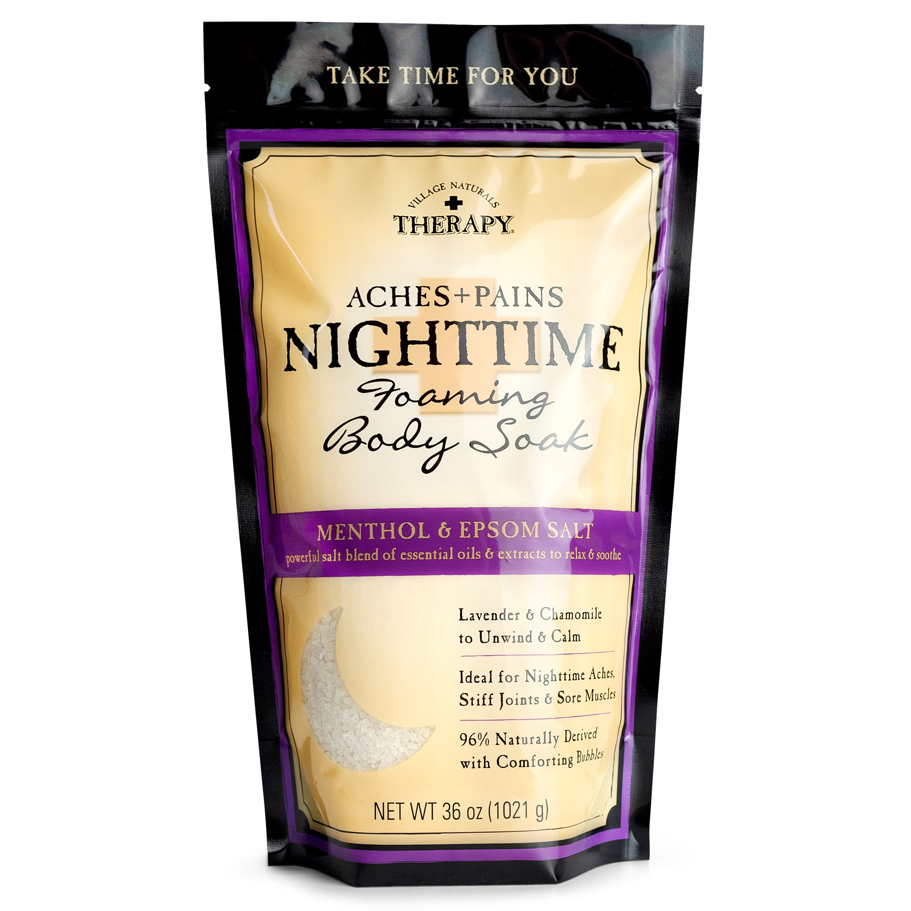 Village Naturals Therapy Aches Pains Nighttime Relief Foaming Bath 