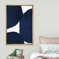 thumbnail image 3 of PixonSign Framed Canvas Print Wall Art Geometric Pastel Navy Blue Vintage Circle Collage Abstract Shapes Illustrations Modern Art Decorative Minimal for Living Room, Bedroom, Office - 24"x36" NATURAL, 3 of 5