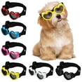 thumbnail image 3 of 1 Pcs Heart-shaped Small Dog Sunglasses Waterproof UV Protection Dog Cat Sun Glasses with Adjustable Strap Goggles Pet Products, 3 of 9