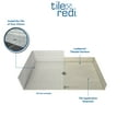 thumbnail image 3 of Tile Redi 4260Lbf Redi Base 42" X 60" Rectangular Barrier Free Shower Base - Chrome, 3 of 6