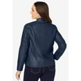 thumbnail image 2 of Jessica London Women's Plus Size Zip Front Leather Jacket, 2 of 5