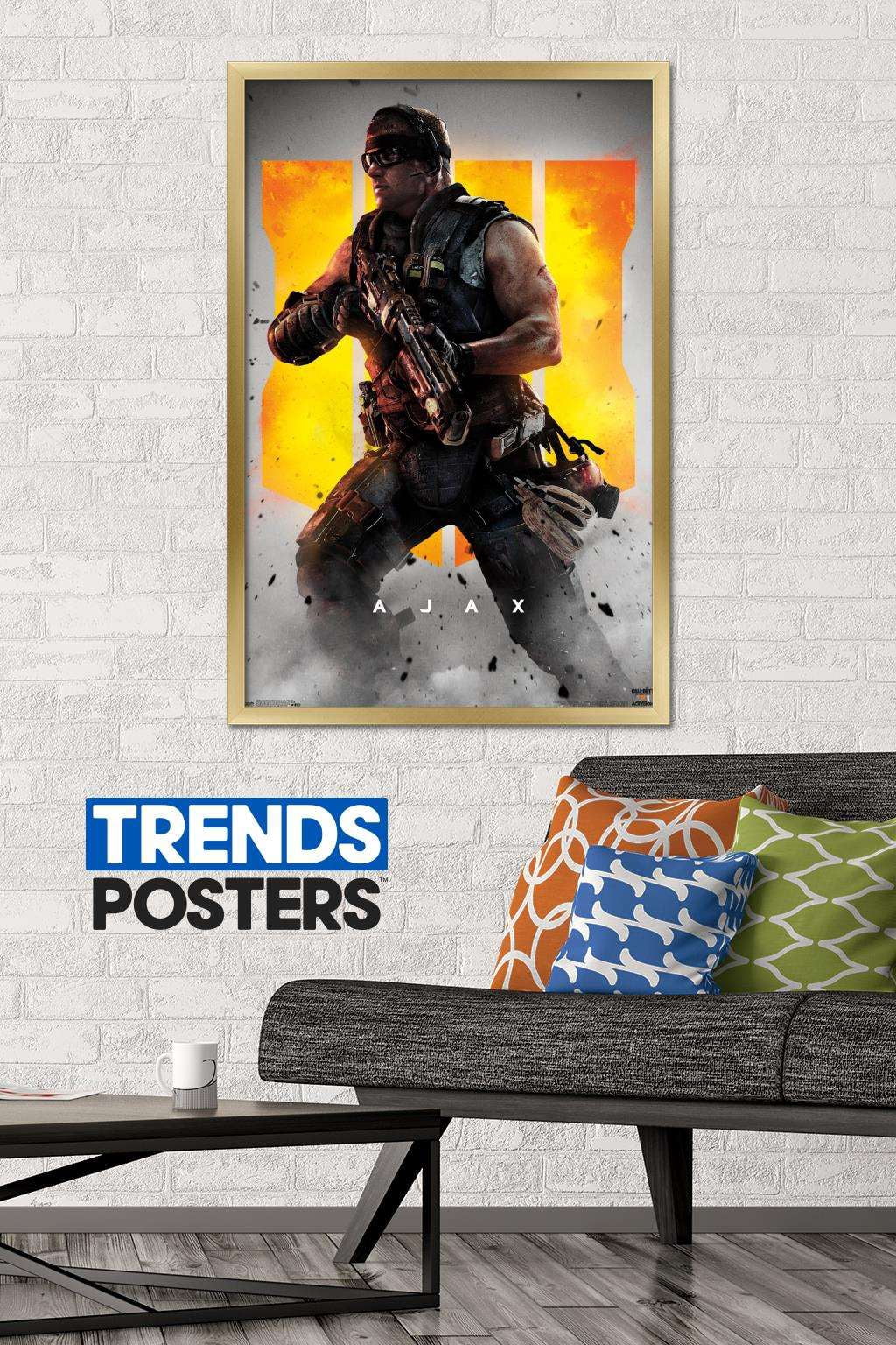Call of Duty: Black Ops 4 - Ajax Key Art Wall Poster, 22.375" x 34", Framed