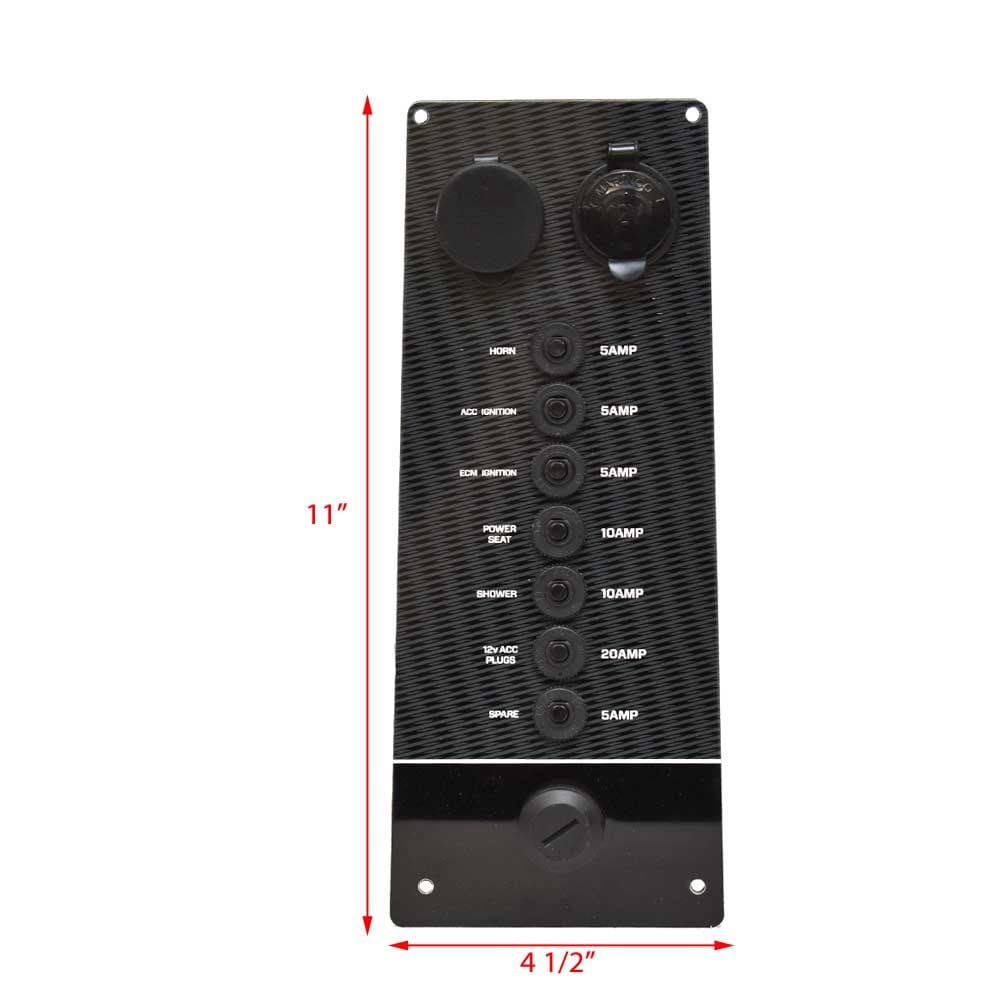Malibu Boat Ignition Switch Panel 5681026 | 11 x 4 1/2 Inch Black Gray -  Walmart.com
