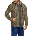 thumbnail image 2 of Kdxio Leopard1 Print Men Hoodies Casual Hoodies for Men with Zip Pockets Full Zip Long Sleeve Sweatshirt Sports Hooded Jacket-Small, 2 of 5