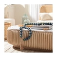 thumbnail image 3 of Wooden Beads Garland with Tassel for Home Decor - Mango Wood Garland for Entryway and Cabinet Styling - Decorative Accent for Office, Coffee Table, and Living Room Decor - 2", Blue, 3 of 11