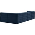 thumbnail image 3 of Meridian Furniture Quincy Navy Velvet Modular Sectional, 3 of 13