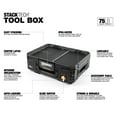 thumbnail image 2 of ToughBuilt StackTech Lockable Tool Box, Durable Plastic Storage Organizer, Black, 2 of 12