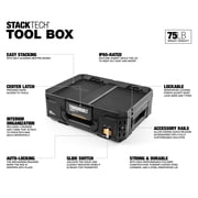 ToughBuilt StackTech Lockable Tool Box, Durable Plastic Storage Organizer