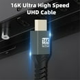 thumbnail image 6 of 16K 96Gbps Ultra High Speed HDMI-compatible Cable 8K@240Hz, 4K@480Hz for PC Laptop, HDTV, Gaming Monitor, Projector, 6 of 6