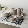 thumbnail image 4 of Noritake ColorTrio Clay 16-Piece Stax Dinnerware Set, Service for 4, 4 of 7