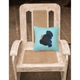 thumbnail image 2 of Carolines Treasures Norfolk Black Turkey Blue Check Fabric Decorative Pillow 18H x18W multicolor, 2 of 2