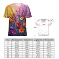 thumbnail image 2 of Vibe Blooming Tulips Women's Short Sleeve T-Shirt Crew Neck Casual Summer Trendy Loose Fit Tops, 2 of 6