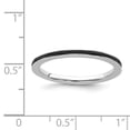 thumbnail image 5 of 925 Sterling Silver Stackable Expressions Black Enameled 1.5mm Ring Size: 9; for Adults and Teens; for Women and Men, 5 of 5