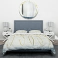 thumbnail image 2 of Designart 'Gold Abstract Geometric Shape' Geometric Duvet Cover Set, 2 of 4