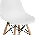 thumbnail image 7 of ZXNYH Elon Series White Plastic Chair with Wooden Legs, 7 of 7