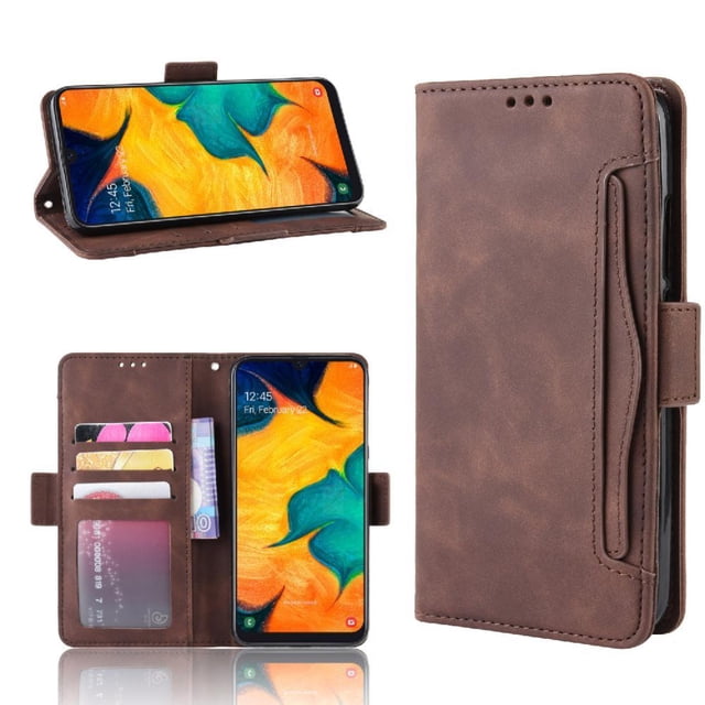 Funda Cartera Magnética para Samsung Galaxy A20/A30- Tarjetero Desmontable, Cuero PU, Soporte